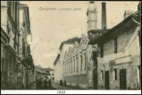 A destra si nota il primo insediamento della fabbrica Bona; di seguito il complesso del monastero delle Clarisse con il campanile "dell'Obbedienza".